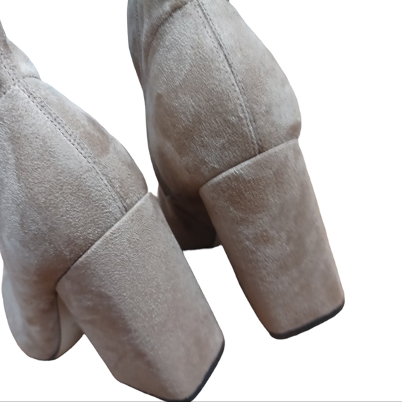 Mark Fisher Womens Tan Brown Suede Pointed Ankle Boots Cone Heel Size 7 - Picture 8 of 9